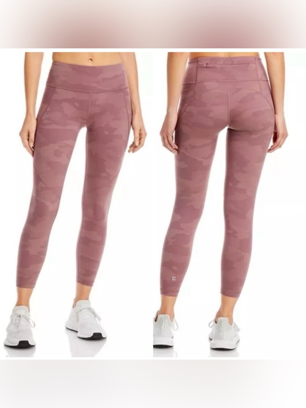 Sweaty Betty Power 7/8 Workout Leggings Pink Tonal Camo Size 14